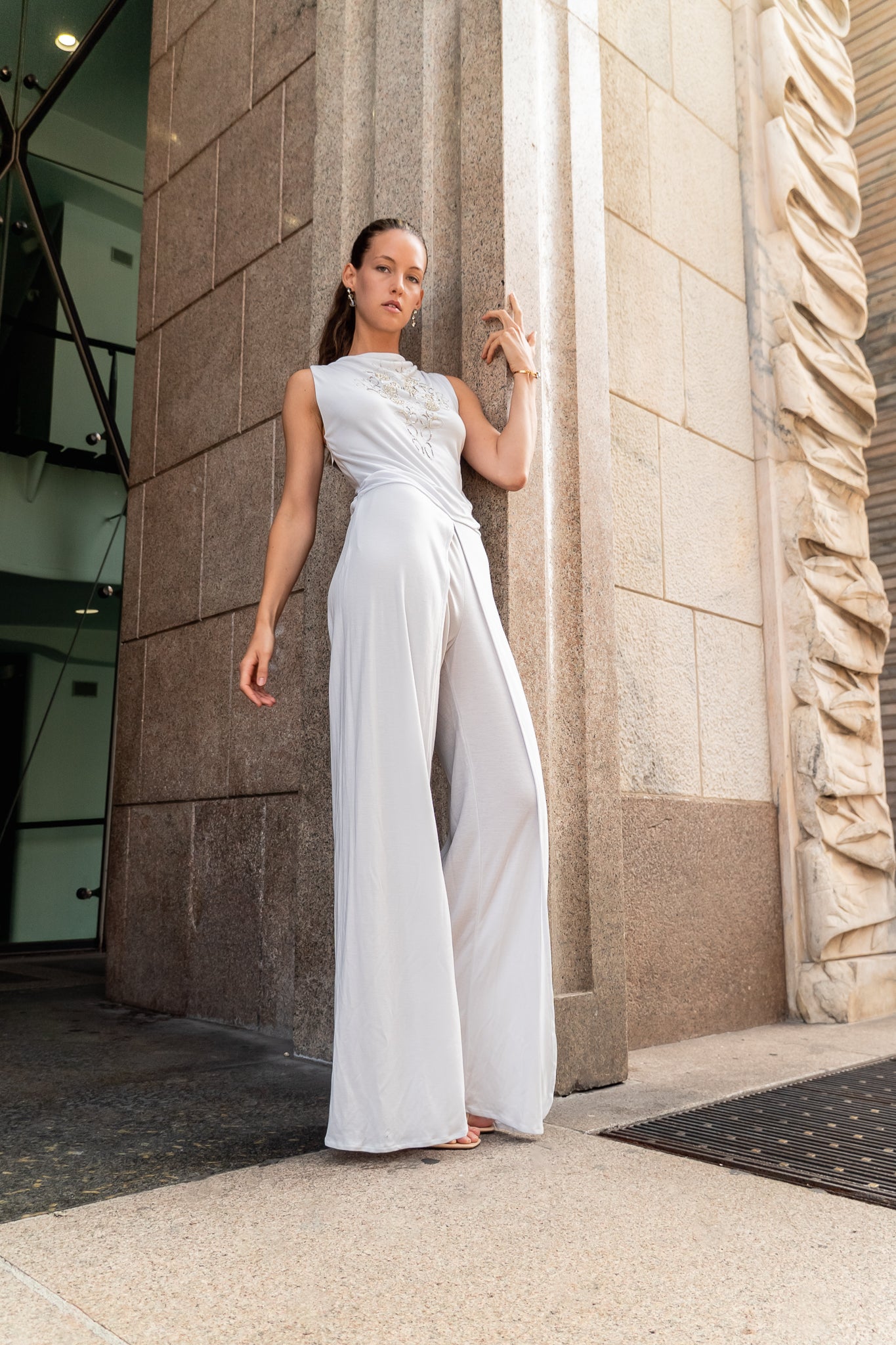 Bestickter Yoga-Overall aus Tencel - Y-05 Yoga Livestyle Fashion