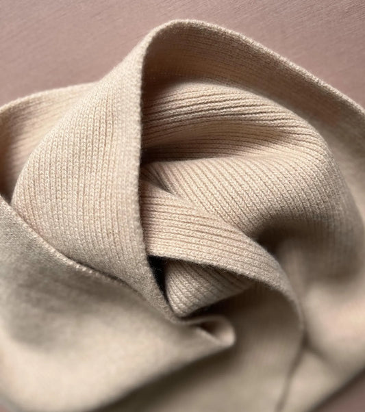 Merino Kaschmir Wollschal in Beige, Freiberg Knitwear