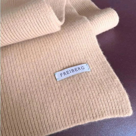 Merino Kaschmir Wollschal in Beige, Freiberg Knitwear