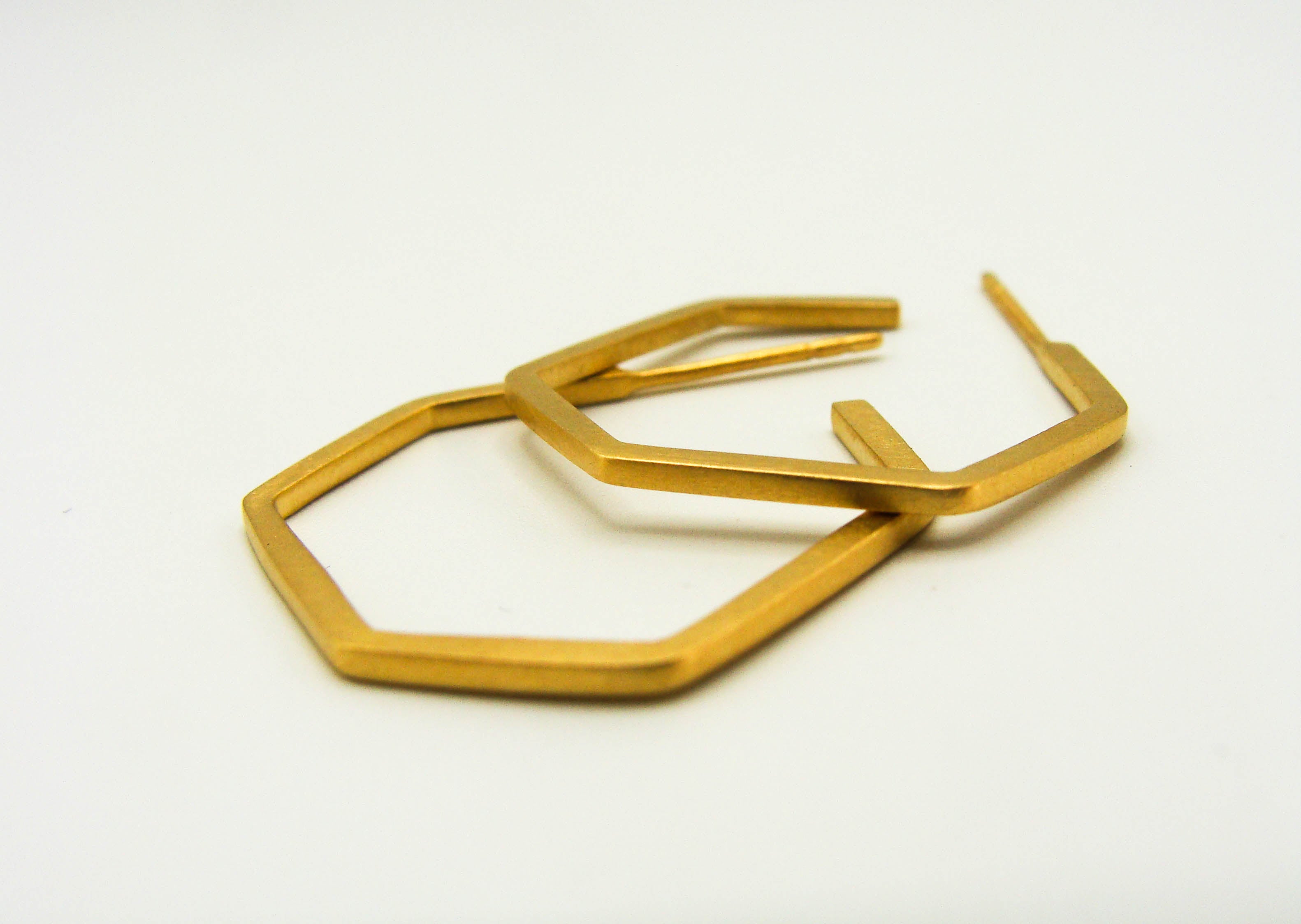 Corners Creolen Vierkant klein Gold Kristin Elm